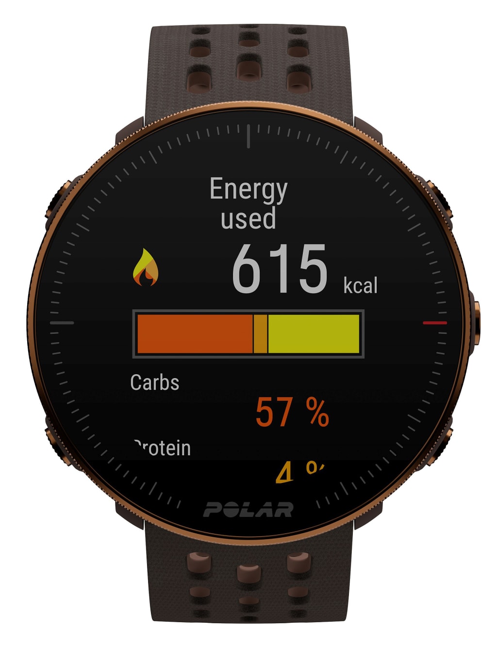 Polar Vantage Fitness Tracker Brown Silicone Smartwatch 7 of 7