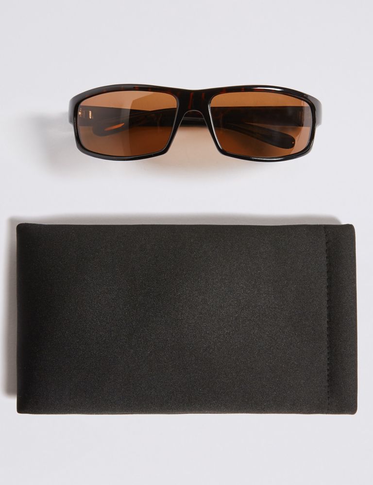 Polarised Rectangular Wrap Sunglasses 5 of 5