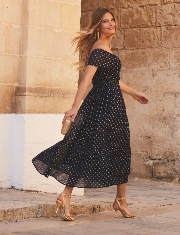 Bardot scallop clearance skater dress