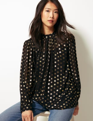 Polka Dot Blouse | M\u0026S Collection | M\u0026S