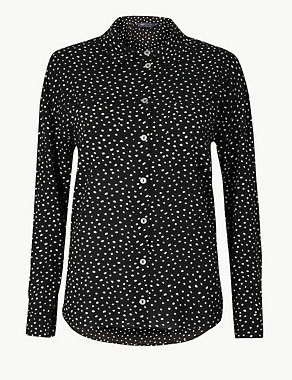 Polka Dot Button Detailed Shirt Image 2 of 4