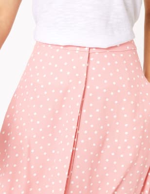 Polka dot skirt with buttons sale