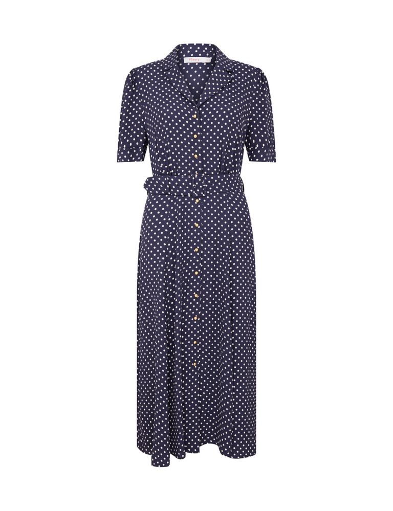 Buy Polka Dot Button Through Midi Waisted Dress | Finery London | M&S