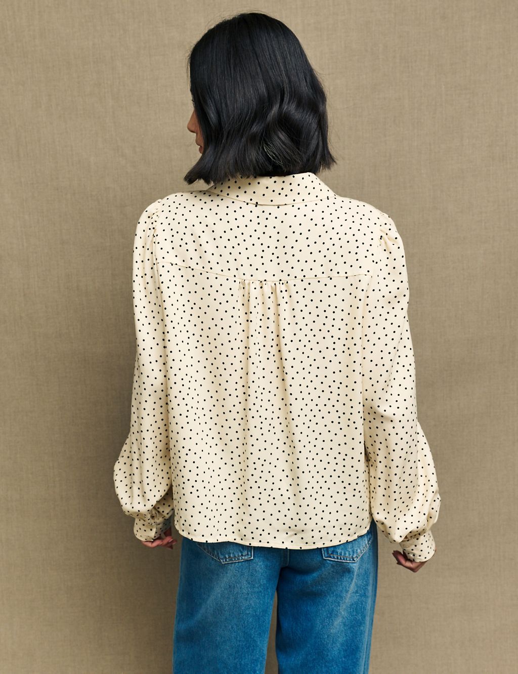 Polka Dot Collared Relaxed Shirt | Nobody's Child | M&S