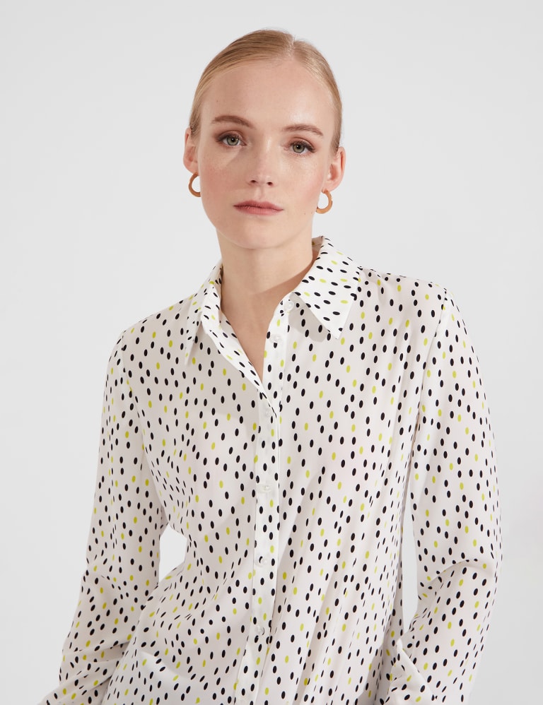 Hobbs polka dot blouse sales