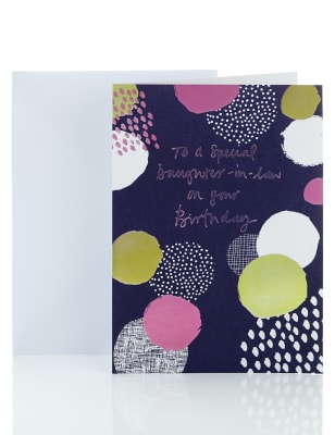 Polka Dot Daughter-in-Law Birthday Card | M&S