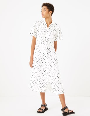 m&s jumpsuit spotty
