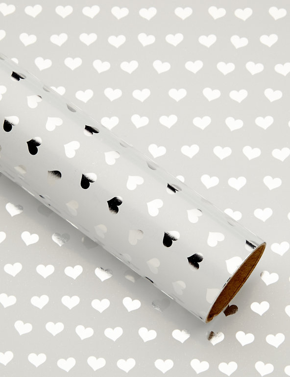 Polka Dot Hearts 1.5 Meter Roll Wrapping Paper Image 1 of 2