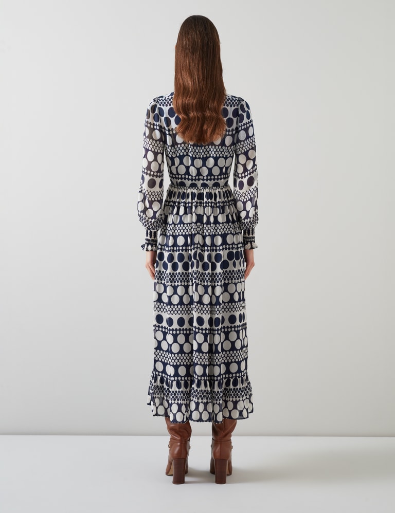 Polka Dot Maxi Waisted Dress