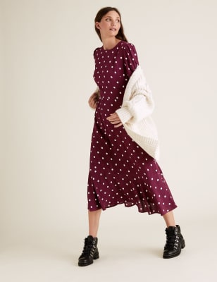 Marks and spencer hot sale polka dot dress