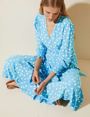 Midi polka best sale dot wrap dress