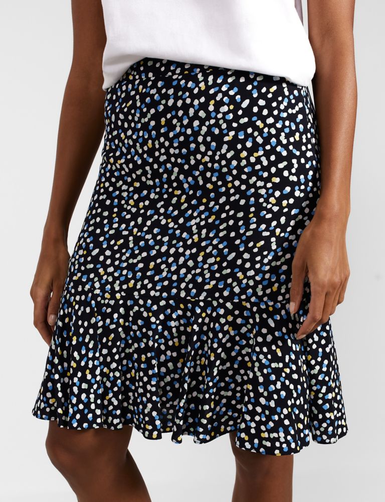 Polka Dot Mini A-Line Skirt 4 of 7