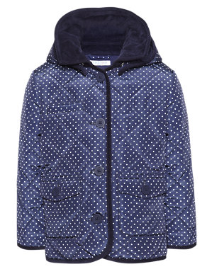 Polka Dot Quilted Coat with Stormwear™ (1-7 Years) Image 2 of 7