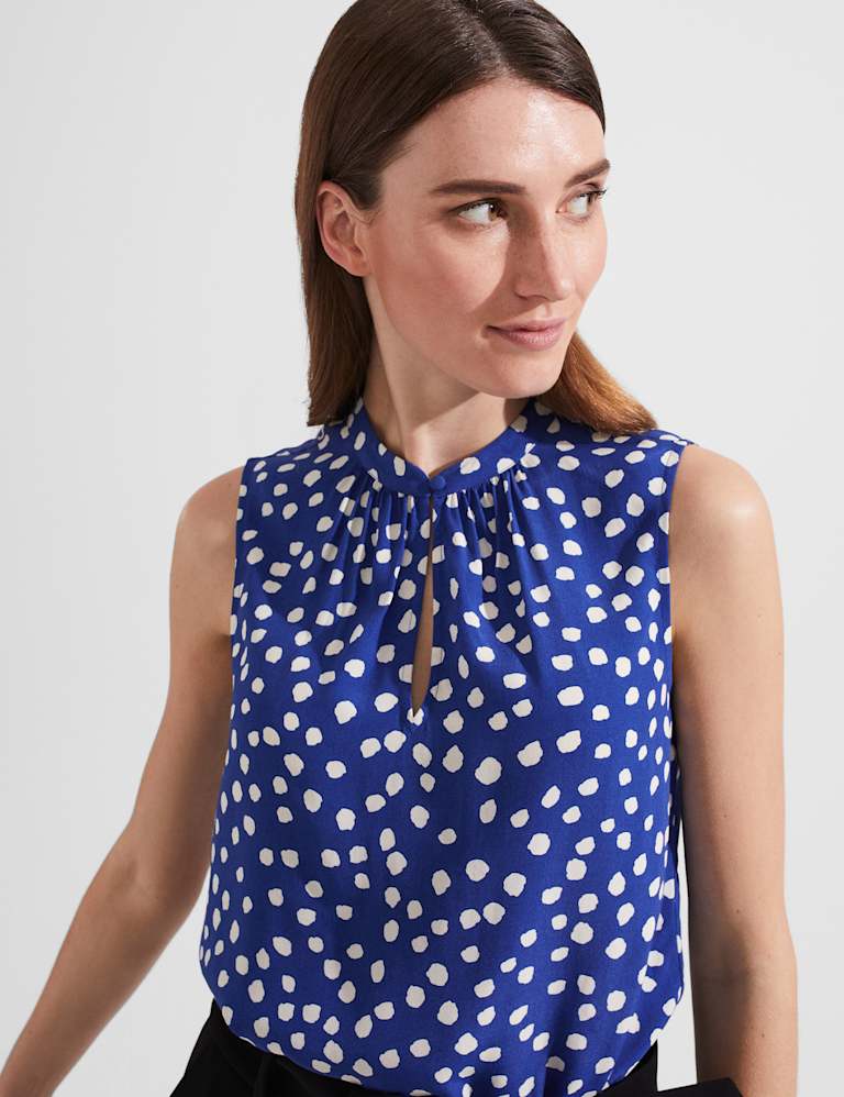 Polka Dot Round Neck Top | HOBBS | Mu0026S