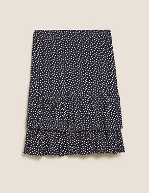 Polka Dot Ruffle Mini Tiered Skirt Image 2 of 5