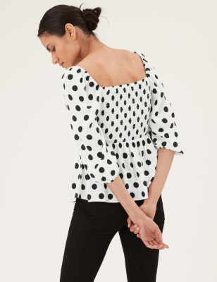 Polka dot hotsell top h&m