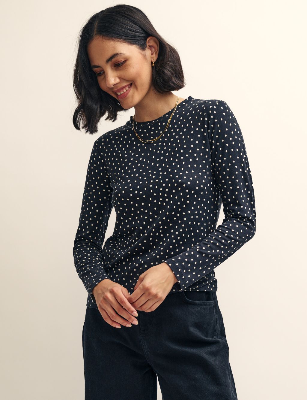 Navy Blue White Polka Dots Polka Dots Graphic T-Shirt | Redbubble