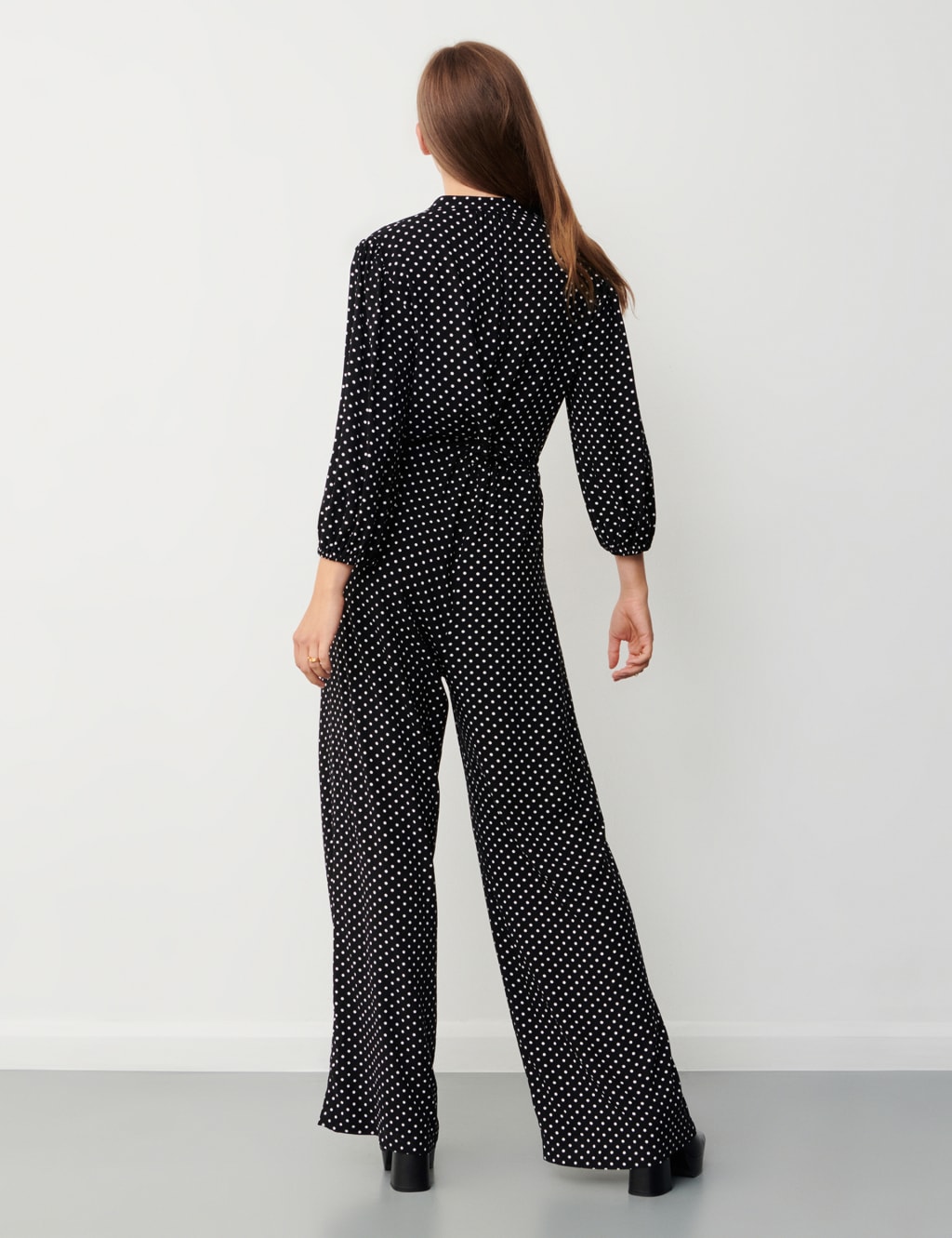 Zara polka dot jumpsuit sales