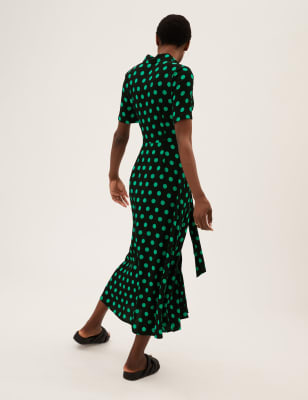 warehouse polka dot shirt dress