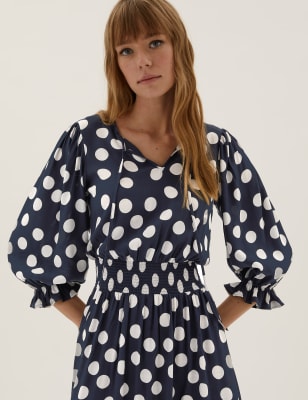 Polka dot cheap dress m&s