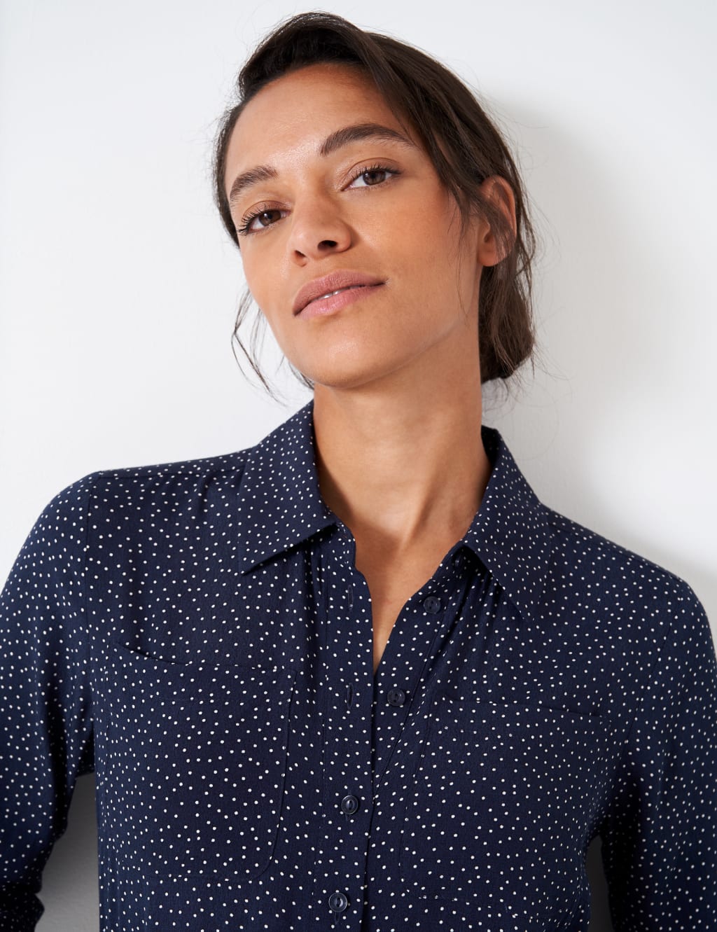 polka dot dress shirt with tie