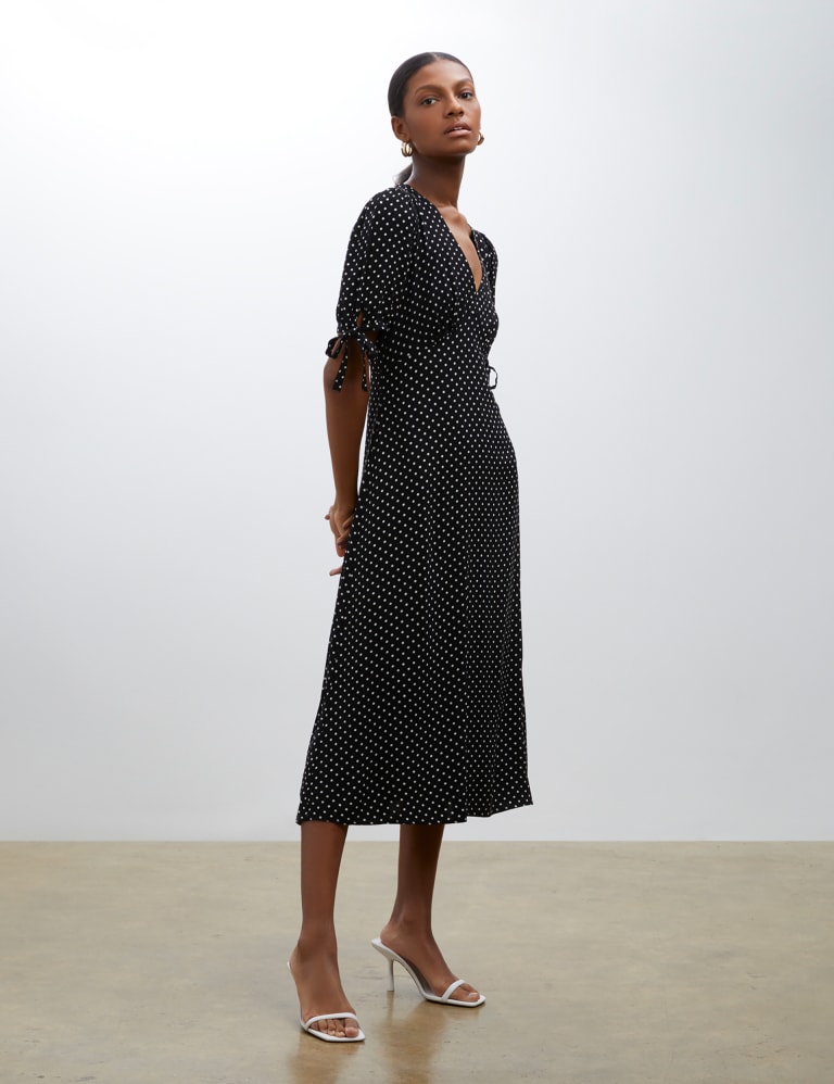 Mango wrap shop polka dot dress
