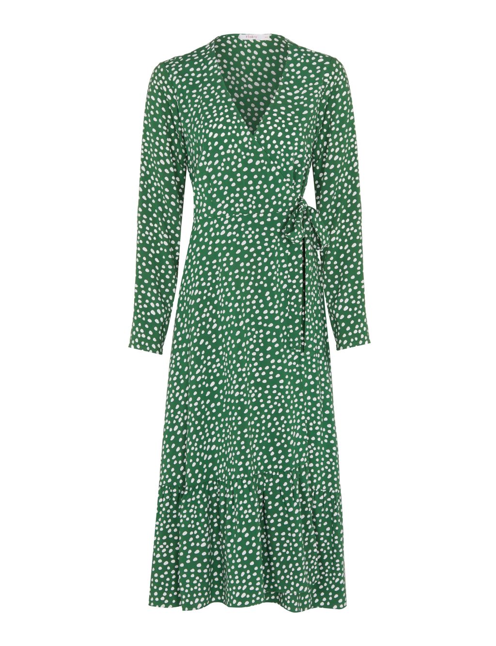 Polka Dot V-Neck Midi Wrap Dress | Finery London | M&S