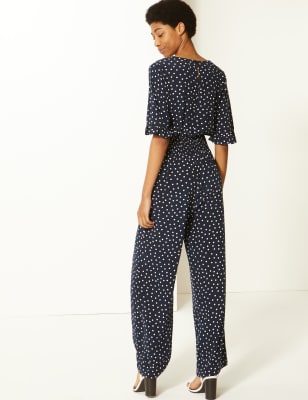 Navy polka cheap dot jumpsuit