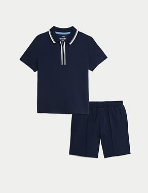 Polo Shirt And Shorts Set (2-8 Yrs) Image 2 of 6