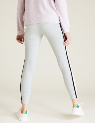 white side stripe leggings