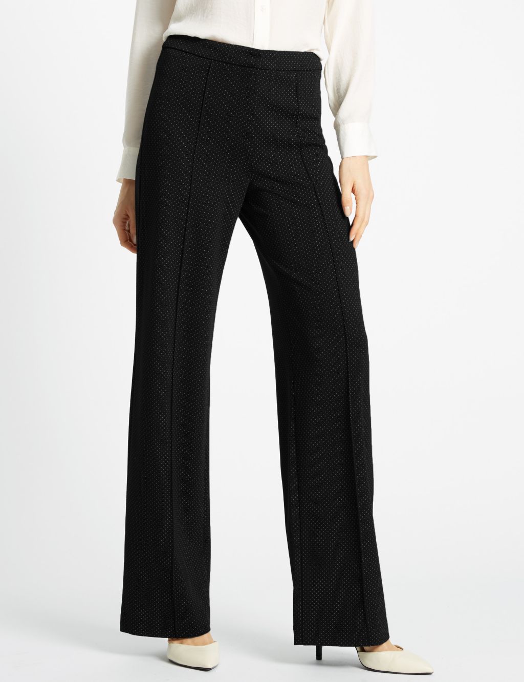 Ponte Spotted Wide Leg Trousers 3 of 3