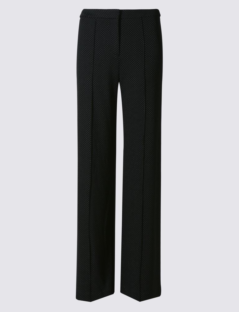 Ponte Spotted Wide Leg Trousers 2 of 3