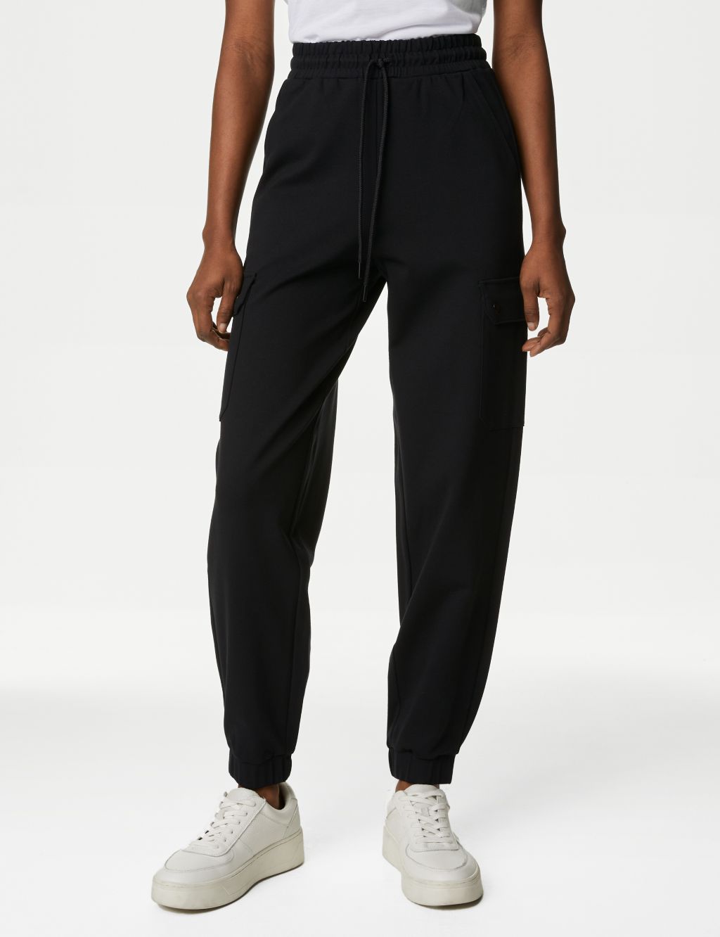 Ponte Utility Tapered Ankle Grazer Joggers | M&S Collection | M&S