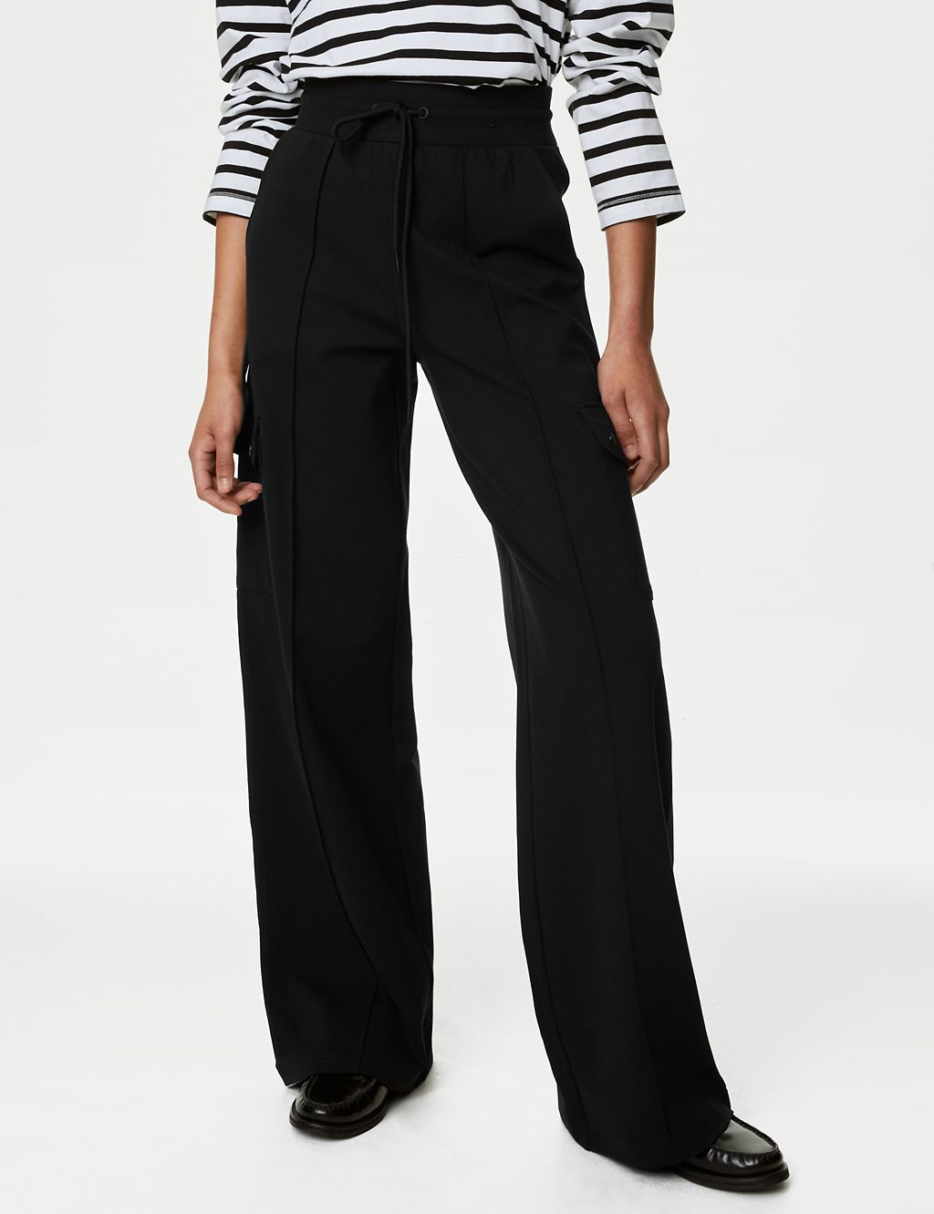 Ponte Utility Wide Leg Trousers 2 of 5