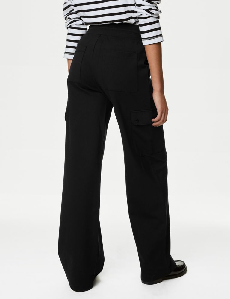 Ponte Utility Wide Leg Trousers, M&S Collection
