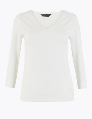 m&s three quarter sleeve tops