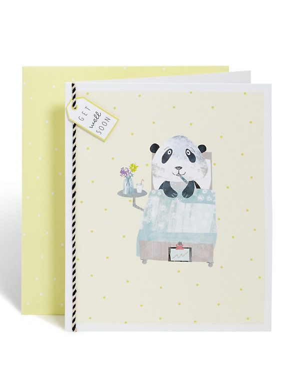 Poorly Panda Get Well Soon Card Image 1 of 2