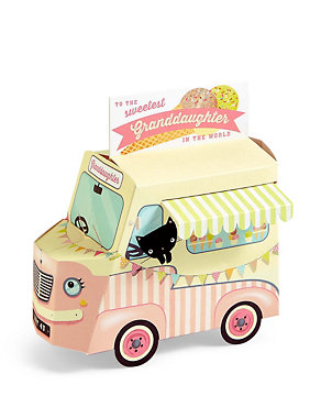 Pop-Up Ice Cream Van Granddaughter Birthday Card Image 2 of 3