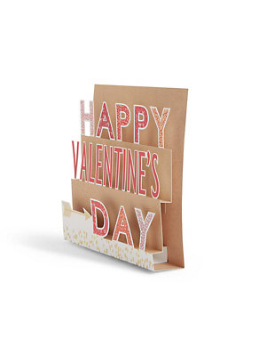 Pop-Up Text Happy Valentine's Day Card Image 2 of 4