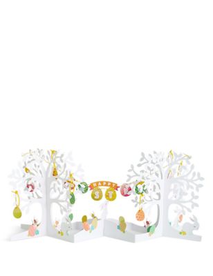 Pop-up Easter Tree Bunting Scene Card Image 2 of 5