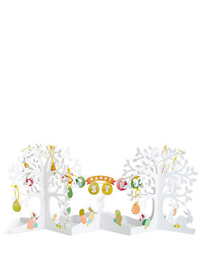 Pop-up Easter Tree Bunting Scene Card Image 2 of 5