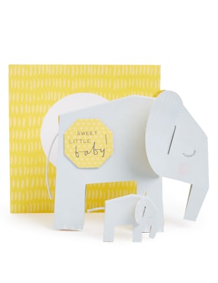 Pop Up Elephants New Baby Card M S