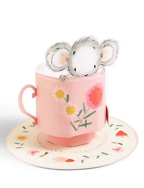 Pop-up Mouse in a Teacup Mother's Day Card Image 2 of 4