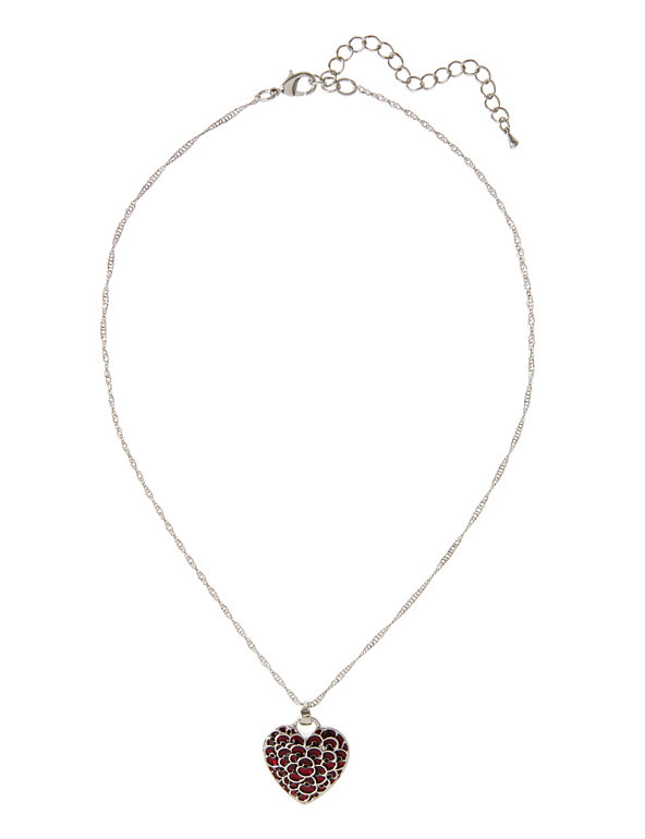 Poppy Heart Pendant Necklace Image 1 of 2