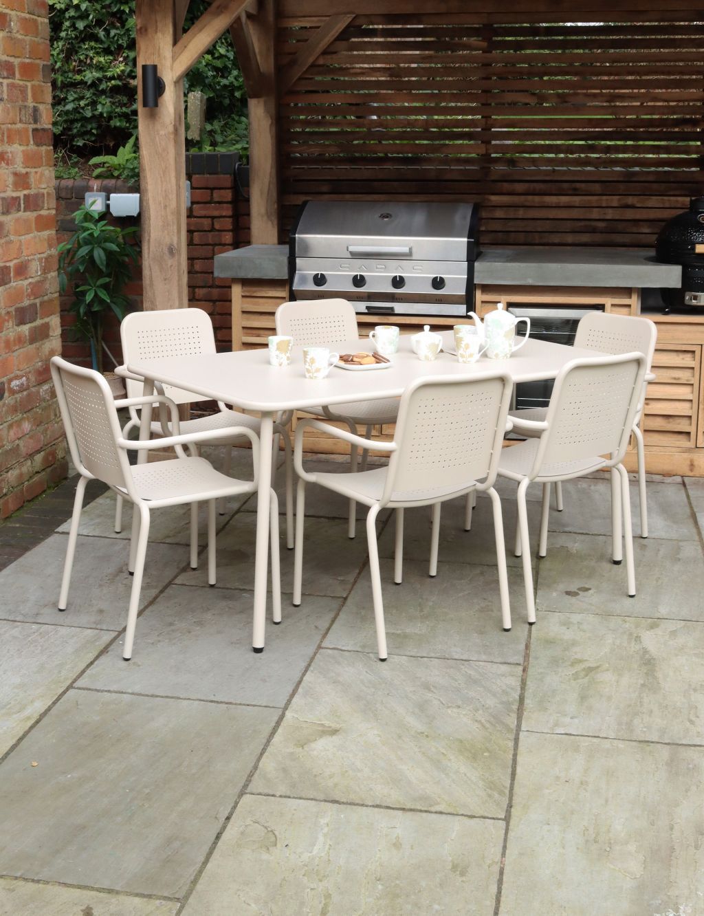 Porto 6 Seater Rectangle Garden Table & Chairs 3 of 6