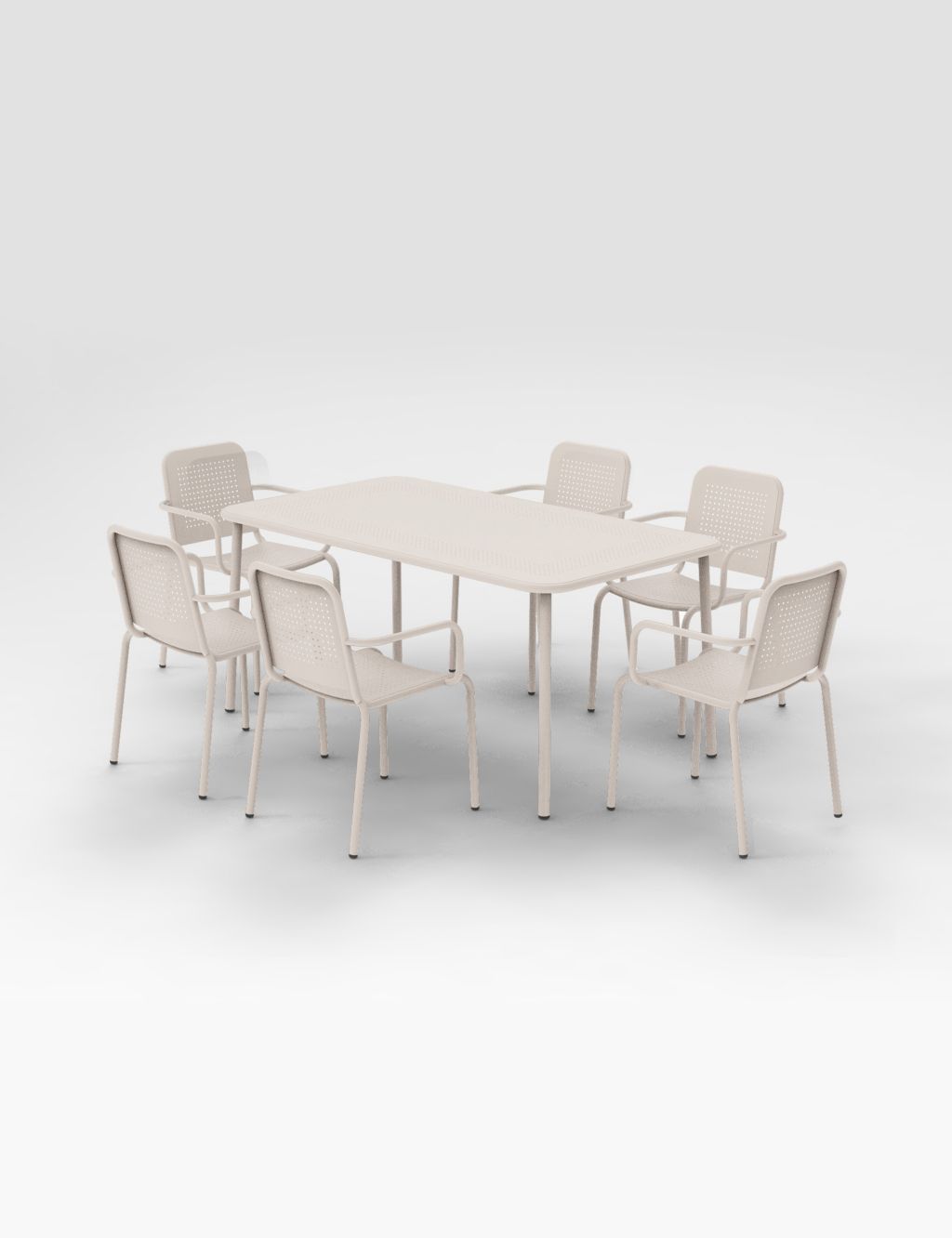 Porto 6 Seater Rectangle Garden Table & Chairs 5 of 6