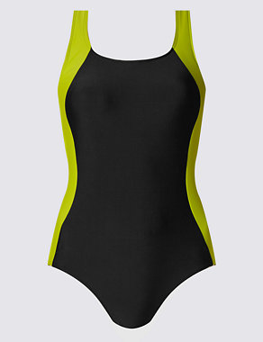 Post Surgery Colour Block Sporty Swimsuit with Chlorine Resistant Image 2 of 3