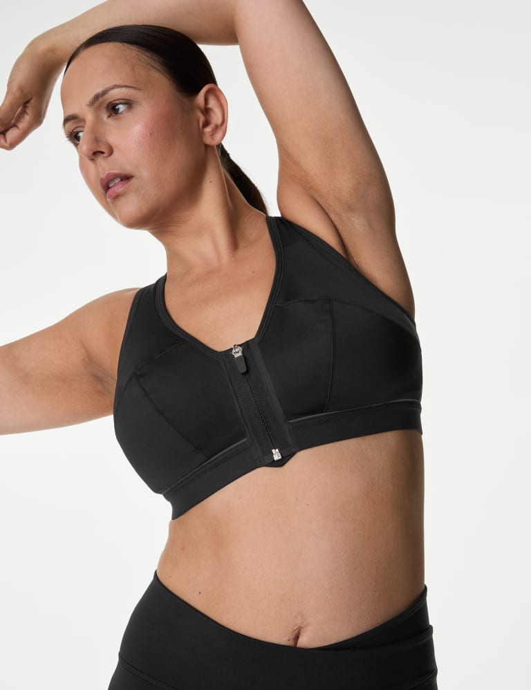 Puma RUN HIGH IMPACT BRA - High support sports bra - flat dark