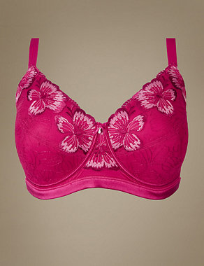 Post Surgery Floral Embroidered Full Cup Bra A-E Image 2 of 4