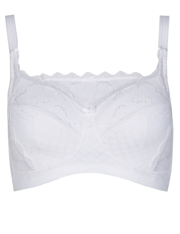 Post Surgery Peony Lace Non- Wired Full Cup A-DD Bra Image 1 of 2